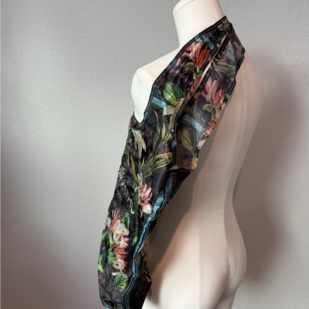 Johnny Was Black and Multicolor Floral Tote - Picture 3 of 5